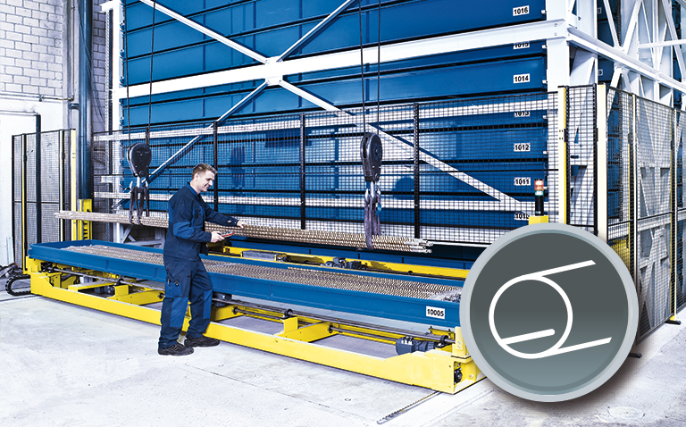 Space-saving solutions for long goods